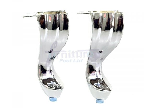 4x Metal Queen Anne Legs 140mm High Replacment Feet Furniture Sofa Chair Beds Cabinets Screw Fit - Image 4