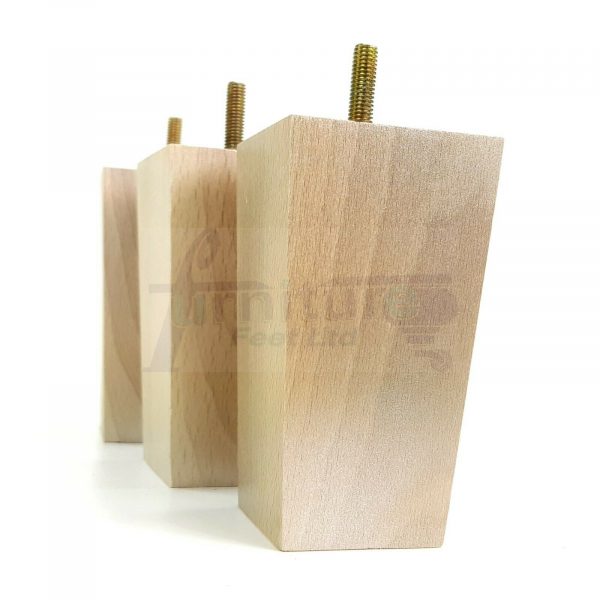 4x REPLACEMENT BLOCK WOOD FURNITURE LEGS M8(8mm) CHAIR - SETTEE FEET 150mm HIGH - Image 16