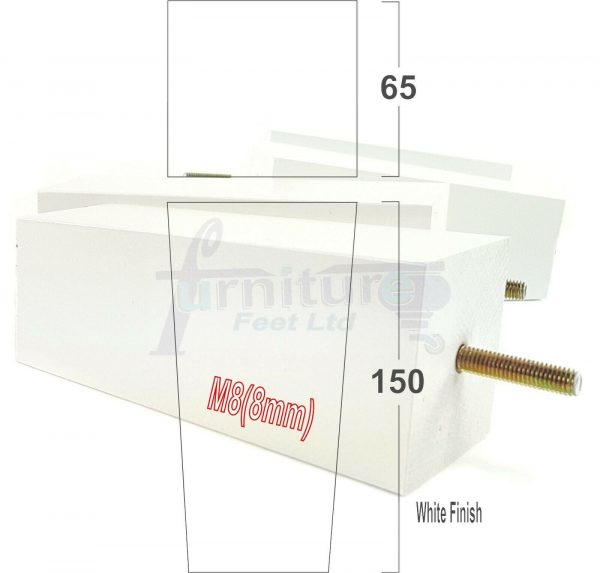 4x REPLACEMENT BLOCK WOOD FURNITURE LEGS M8(8mm) CHAIR - SETTEE FEET 150mm HIGH - Image 32
