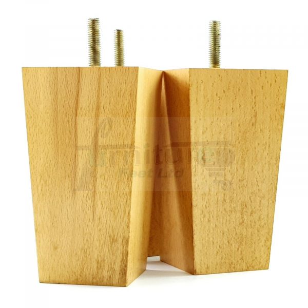 4x REPLACEMENT BLOCK WOOD FURNITURE LEGS M8(8mm) CHAIR - SETTEE FEET 150mm HIGH - Image 27