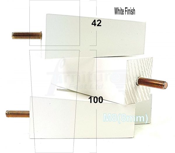 4x REPLACEMENT BLOCK WOOD SETTEE LEGS 100mm High SOFA FURNITURE FEET M8(8mm) - Image 26