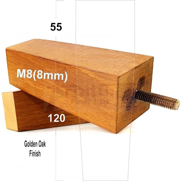 4x REPLACEMENT BLOCK WOOD SETTEE LEGS 120mm High SOFA FURNITURE FEET M8(8mm) - Image 18