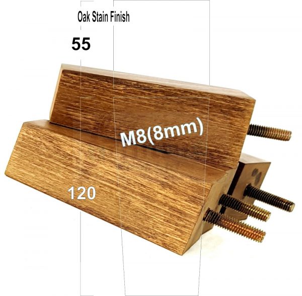 4x REPLACEMENT BLOCK WOOD SETTEE LEGS 120mm High SOFA FURNITURE FEET M8(8mm) - Image 16
