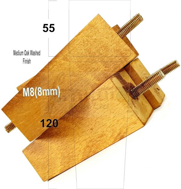 4x REPLACEMENT BLOCK WOOD SETTEE LEGS 120mm High SOFA FURNITURE FEET M8(8mm) - Image 19