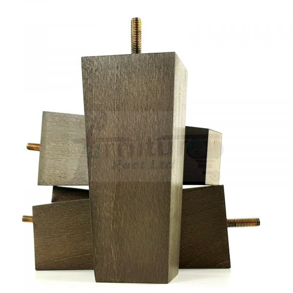 4x REPLACEMENT BLOCK WOODEN FURNITURE SOFA LEGS M8(8mm) CHAIR FEET 200mm HIGH - Image 12