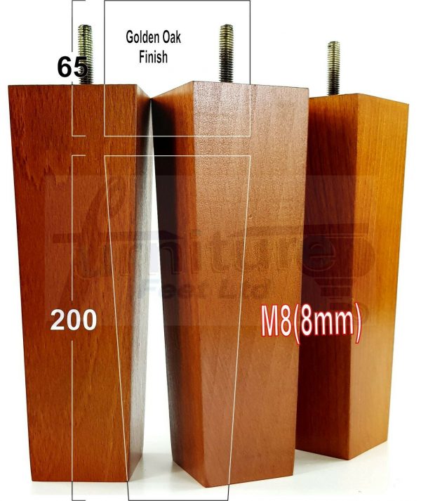 4x REPLACEMENT BLOCK WOODEN FURNITURE SOFA LEGS M8(8mm) CHAIR FEET 200mm HIGH - Image 18