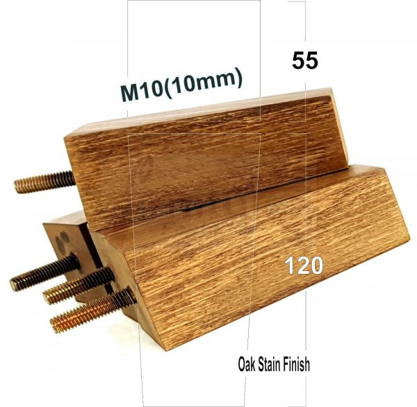 4x REPLACEMENT WOOD FURNITURE SOFA LEGS M10(10mm) CHAIR - SETTEE FEET 120mm HIGH - Image 25