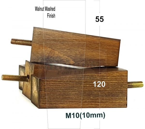 4x REPLACEMENT WOOD FURNITURE SOFA LEGS M10(10mm) CHAIR - SETTEE FEET 120mm HIGH - Image 18