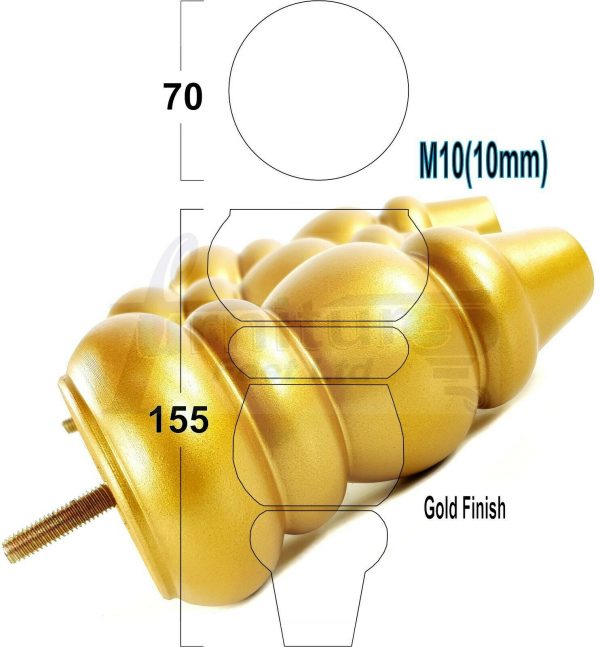 4x REPLACEMENT WOOD FURNITURE SOFA LEGS M10(10mm) CHAIR - SETTEE FEET 155mm HIGH - Image 17