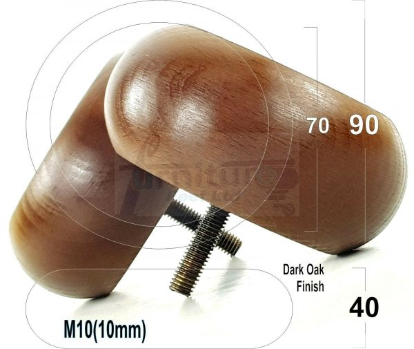 4x REPLACEMENT WOOD FURNITURE SOFA LEGS M10(10mm) CHAIR - SETTEE FEET 40mm HIGH - Image 16