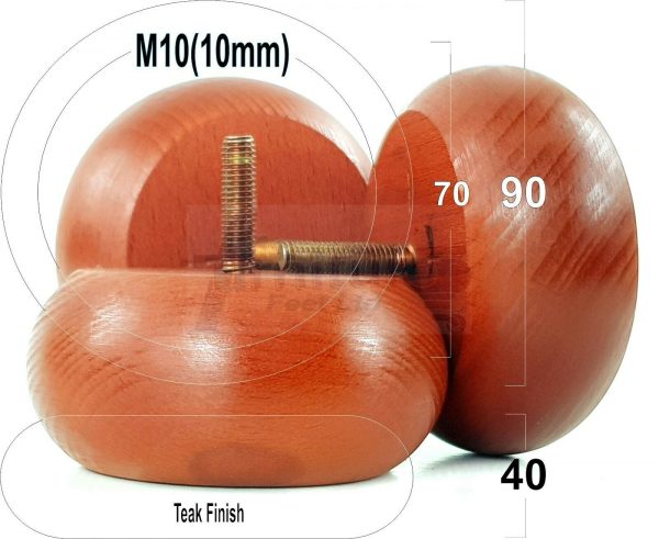 4x REPLACEMENT WOOD FURNITURE SOFA LEGS M10(10mm) CHAIR - SETTEE FEET 40mm HIGH - Image 28