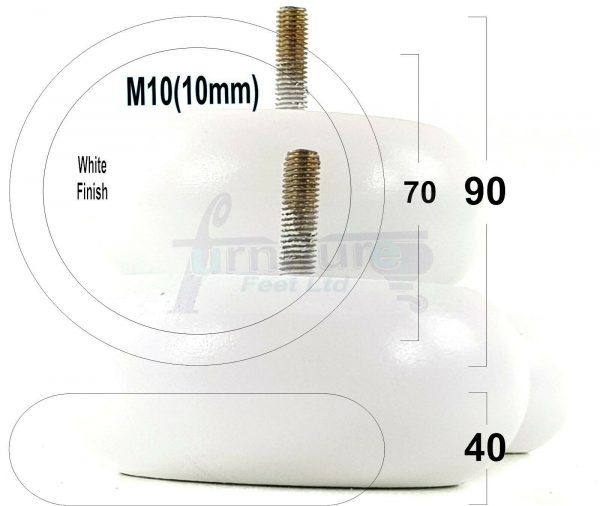 4x REPLACEMENT WOOD FURNITURE SOFA LEGS M10(10mm) CHAIR - SETTEE FEET 40mm HIGH - Image 29