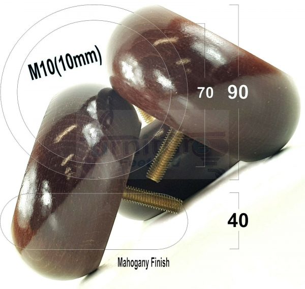 4x REPLACEMENT WOOD FURNITURE SOFA LEGS M10(10mm) CHAIR - SETTEE FEET 40mm HIGH - Image 19