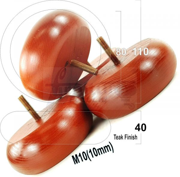 4x REPLACEMENT WOOD FURNITURE SOFA LEGS M10(10mm) CHAIR - SETTEE FEET 40mm HIGH - Image 29