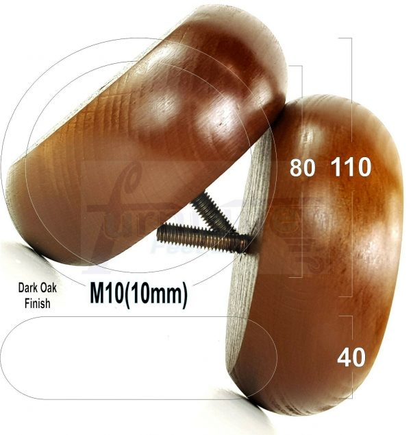 4x REPLACEMENT WOOD FURNITURE SOFA LEGS M10(10mm) CHAIR - SETTEE FEET 40mm HIGH - Image 17