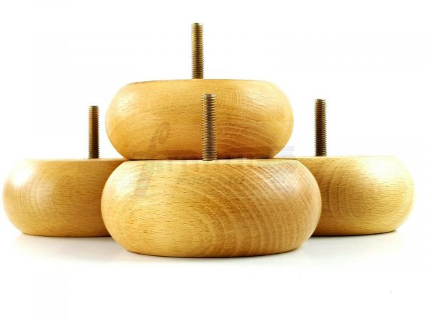 4x REPLACEMENT WOOD FURNITURE SOFA LEGS M10(10mm) CHAIR - SETTEE FEET 40mm HIGH - Image 25