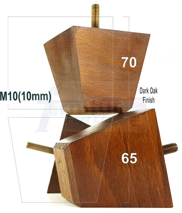 4x REPLACEMENT WOOD FURNITURE SOFA LEGS M10(10mm) CHAIR - SETTEE FEET 65mm HIGH - Image 16