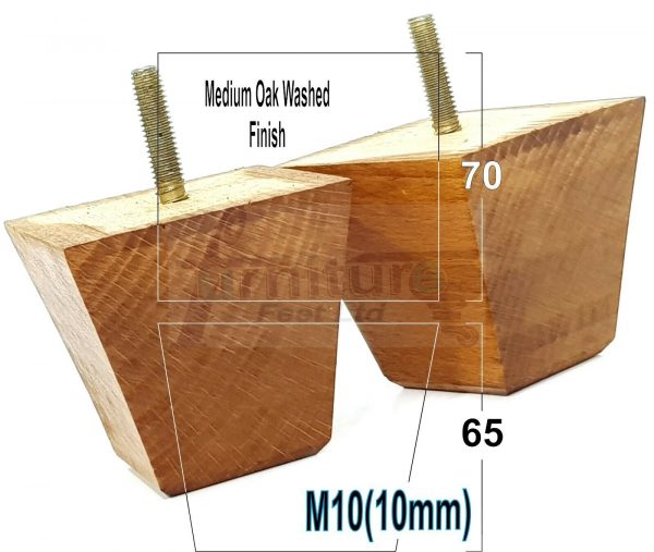 4x REPLACEMENT WOOD FURNITURE SOFA LEGS M10(10mm) CHAIR - SETTEE FEET 65mm HIGH - Image 22
