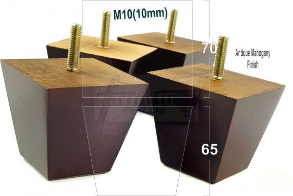 4x REPLACEMENT WOOD FURNITURE SOFA LEGS M10(10mm) CHAIR - SETTEE FEET 65mm HIGH - Image 30