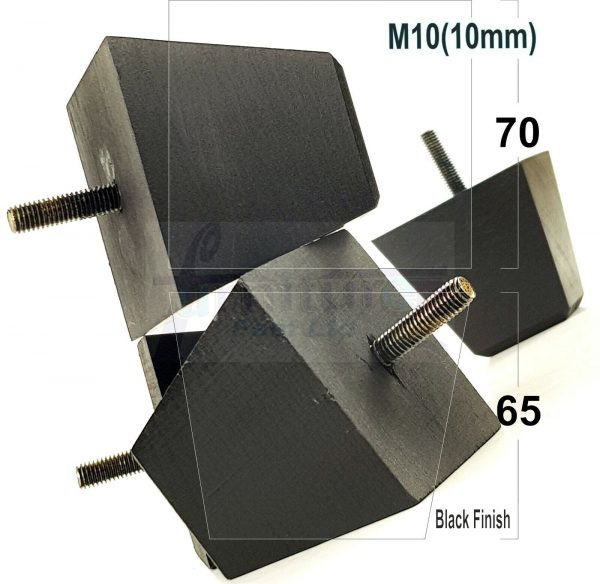 4x REPLACEMENT WOOD FURNITURE SOFA LEGS M10(10mm) CHAIR - SETTEE FEET 65mm HIGH - Image 14