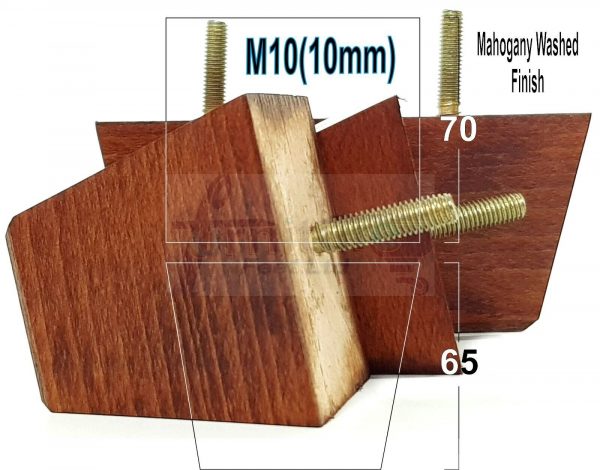 4x REPLACEMENT WOOD FURNITURE SOFA LEGS M10(10mm) CHAIR - SETTEE FEET 65mm HIGH - Image 21