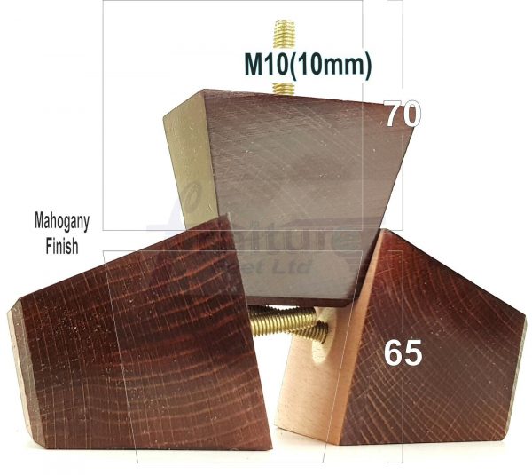 4x REPLACEMENT WOOD FURNITURE SOFA LEGS M10(10mm) CHAIR - SETTEE FEET 65mm HIGH - Image 20
