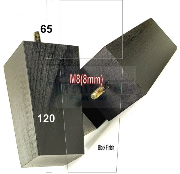 4x REPLACEMENT WOOD FURNITURE SOFA LEGS M8(8mm) CHAIR - SETTEE FEET 120mm HIGH - Image 12