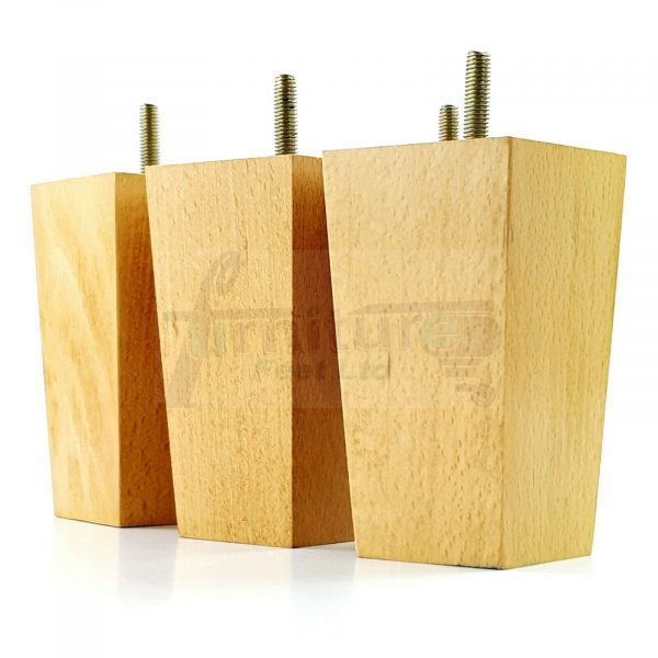 4x REPLACEMENT WOOD FURNITURE SOFA LEGS M8(8mm) CHAIR - SETTEE FEET 120mm HIGH - Image 25