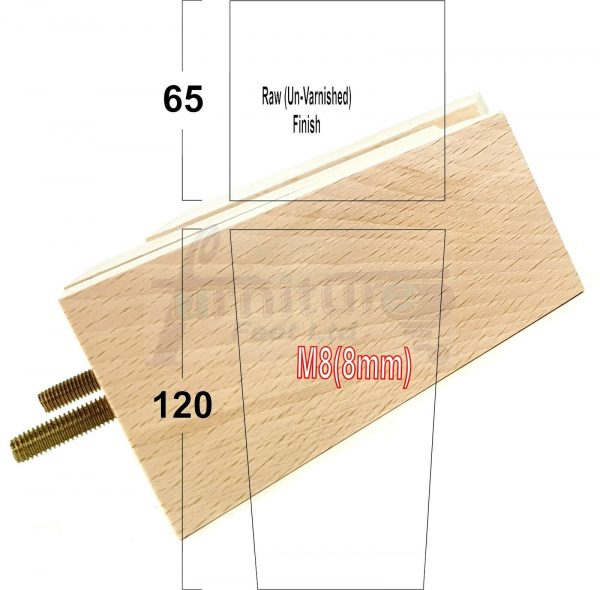 4x REPLACEMENT WOOD FURNITURE SOFA LEGS M8(8mm) CHAIR - SETTEE FEET 120mm HIGH - Image 28