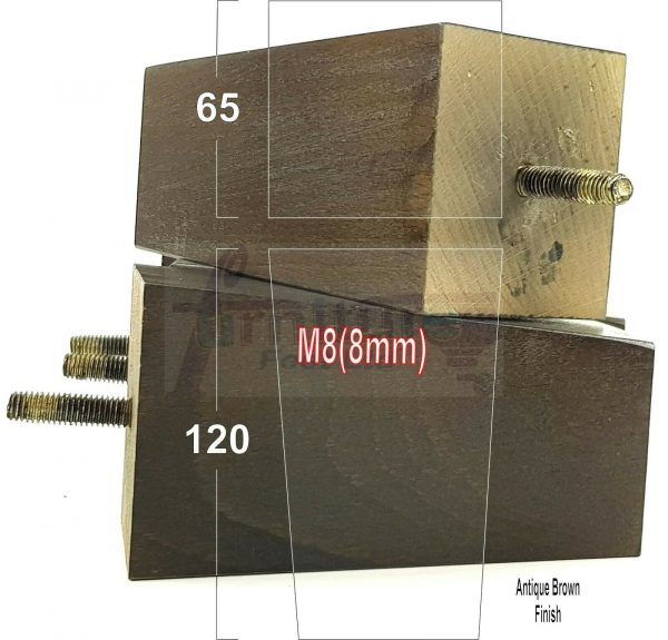 4x REPLACEMENT WOOD FURNITURE SOFA LEGS M8(8mm) CHAIR - SETTEE FEET 120mm HIGH - Image 11