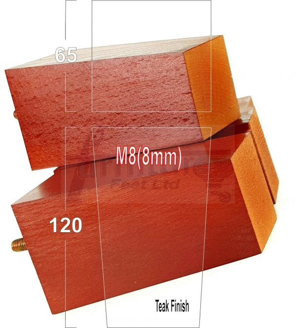 4x REPLACEMENT WOOD FURNITURE SOFA LEGS M8(8mm) CHAIR - SETTEE FEET 120mm HIGH - Image 29