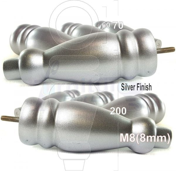 4x REPLACEMENT WOOD FURNITURE SOFA LEGS M8(8mm) CHAIR - SETTEE FEET 200mm HIGH - Image 29