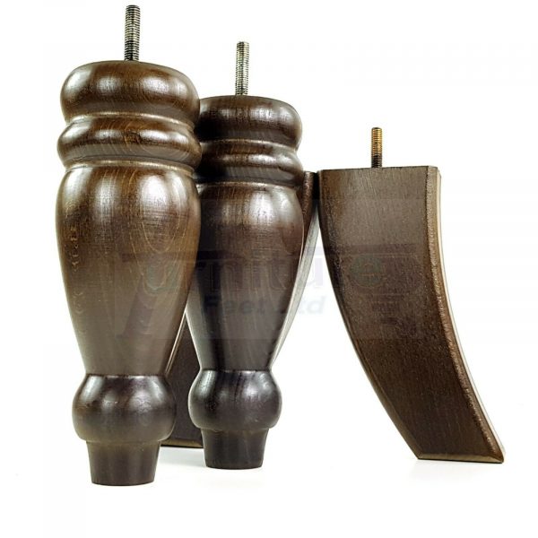 4x REPLACEMENT WOOD FURNITURE SOFA LEGS M8(8mm) CHAIR - SETTEE FEET 200mm HIGH - Image 4