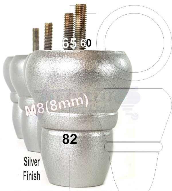 4x REPLACEMENT WOOD FURNITURE SOFA LEGS M8(8mm) CHAIR - SETTEE FEET 82mm HIGH - Image 31