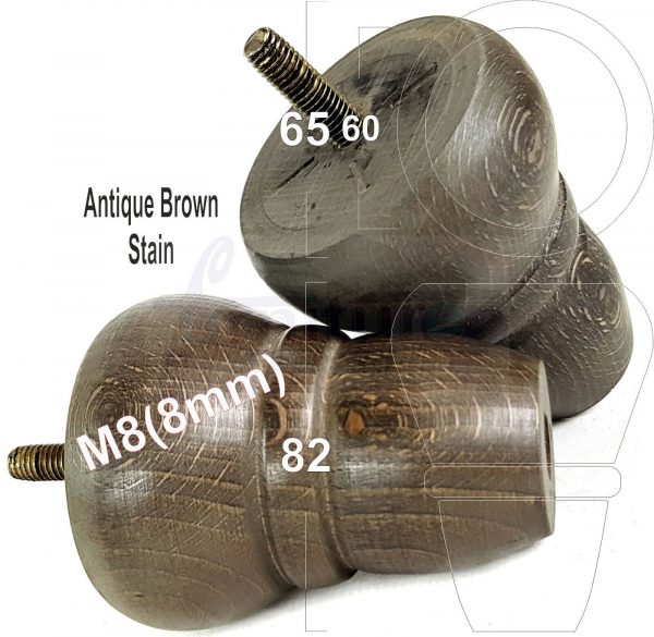4x REPLACEMENT WOOD FURNITURE SOFA LEGS M8(8mm) CHAIR - SETTEE FEET 82mm HIGH - Image 13