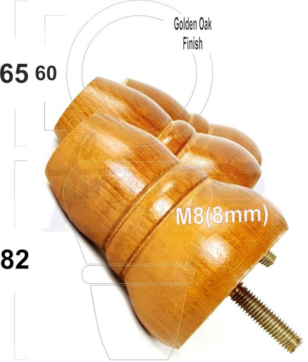 4x REPLACEMENT WOOD FURNITURE SOFA LEGS M8(8mm) CHAIR - SETTEE FEET 82mm HIGH - Image 21