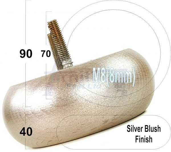 4x ROUND BUN WOODEN SOFA LEGS 40mm High CHAIR REPLACEMENT FURNITURE FEET M8(8mm) - Image 29