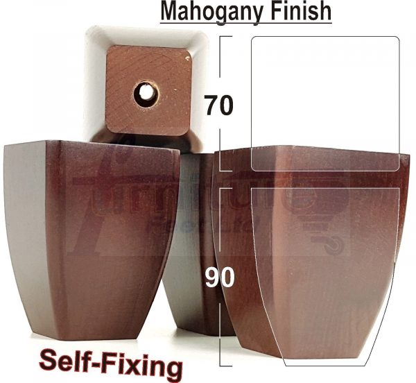 4x Replacement Wood Furniture Sofa Legs Chair Settee Feet 90mm High (Self-Fix) - Image 16