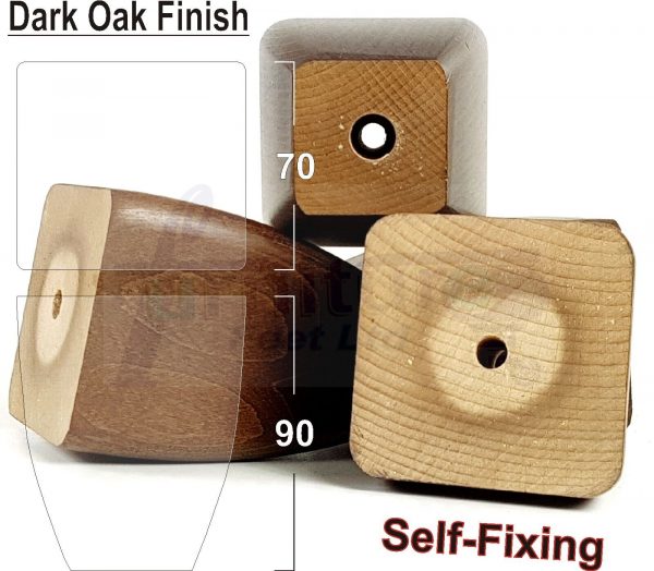 4x Replacement Wood Furniture Sofa Legs Chair Settee Feet 90mm High (Self-Fix) - Image 12