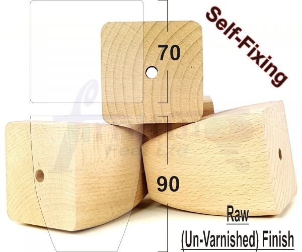 4x Replacement Wood Furniture Sofa Legs Chair Settee Feet 90mm High (Self-Fix) - Image 23