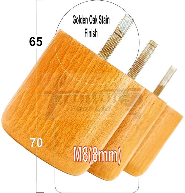 4x Round Solid Wood Furniture Feet Sofa Legs 70mm High for Chairs, Settees M8 - Image 30