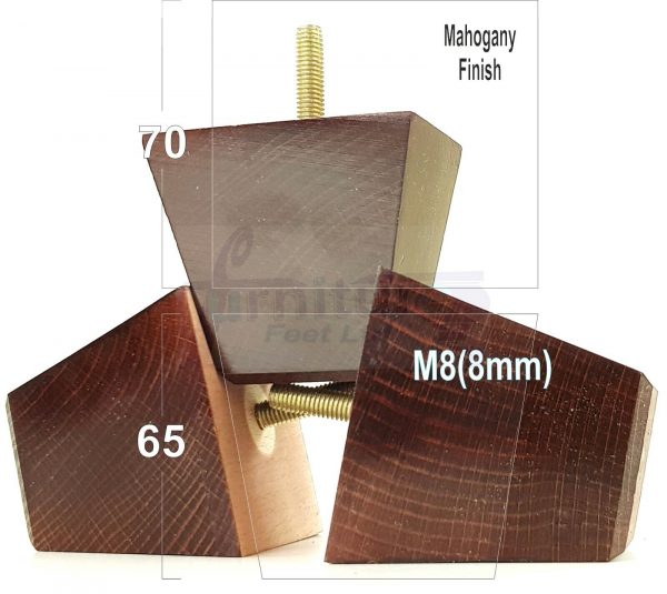 4x SOLID BLOCK WOODEN LEGS 65mm High CHAIR REPLACEMENT FURNITURE FEET M8(8mm) - Image 15