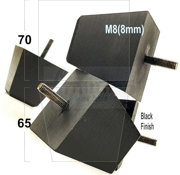 4x SOLID BLOCK WOODEN LEGS 65mm High CHAIR REPLACEMENT FURNITURE FEET M8(8mm) - Image 11