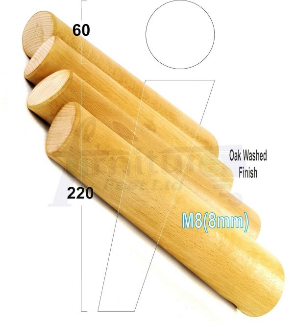 4x SOLID WOOD ANGLED SETTEE LEGS 220mm High FURNITURE REPLACEMENT FEET M8(8mm) - Image 29