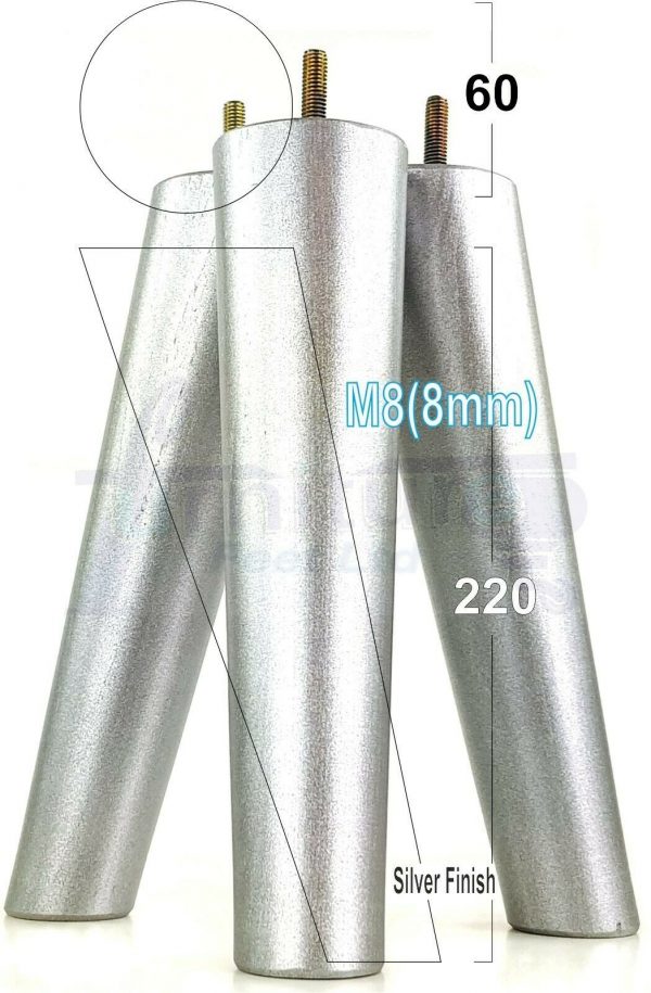 4x SOLID WOOD ANGLED SETTEE LEGS 220mm High FURNITURE REPLACEMENT FEET M8(8mm) - Image 32