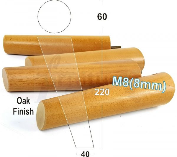 4x SOLID WOOD ANGLED SETTEE LEGS 220mm High FURNITURE REPLACEMENT FEET M8(8mm) - Image 27