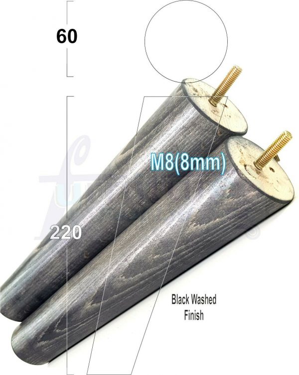 4x SOLID WOOD ANGLED SETTEE LEGS 220mm High FURNITURE REPLACEMENT FEET M8(8mm) - Image 15