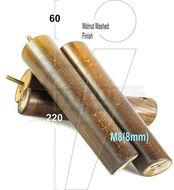 4x SOLID WOOD ANGLED SETTEE LEGS 220mm High FURNITURE REPLACEMENT FEET M8(8mm) - Image 19