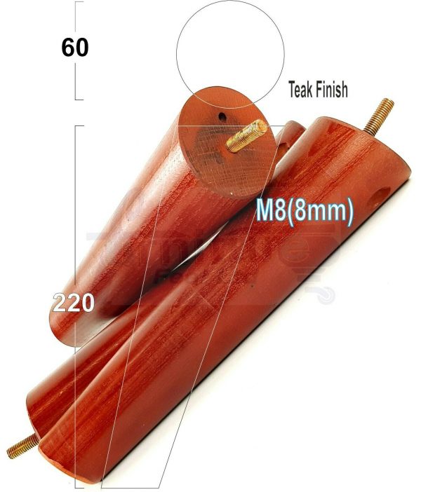 4x SOLID WOOD ANGLED SETTEE LEGS 220mm High FURNITURE REPLACEMENT FEET M8(8mm) - Image 30