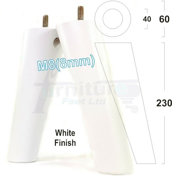 4x SOLID WOOD ANGLED SETTEE LEGS 230mm High FURNITURE REPLACEMENT FEET M8(8mm) - Image 31